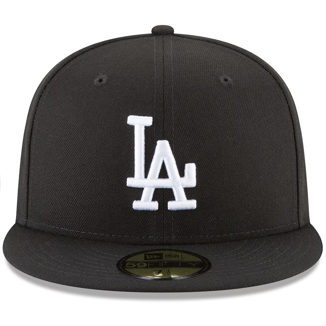 LOS ANGELES DODGERS BACK 2 BACK DIAMOND SIDEPATCH 59FIFTY FITTED HAT - BLACK/WHITE