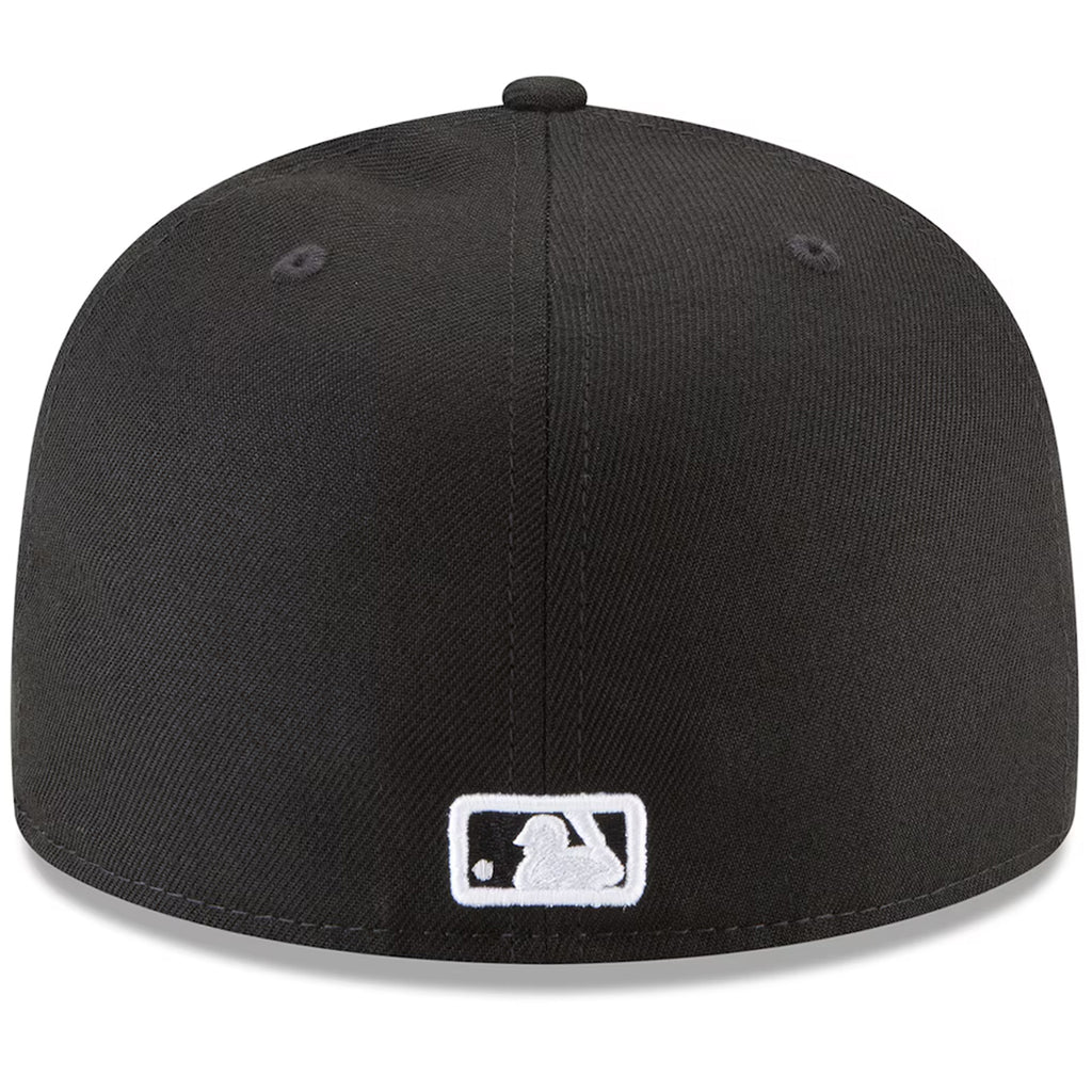 LOS ANGELES DODGERS BACK 2 BACK DIAMOND SIDEPATCH 59FIFTY FITTED HAT - BLACK/WHITE