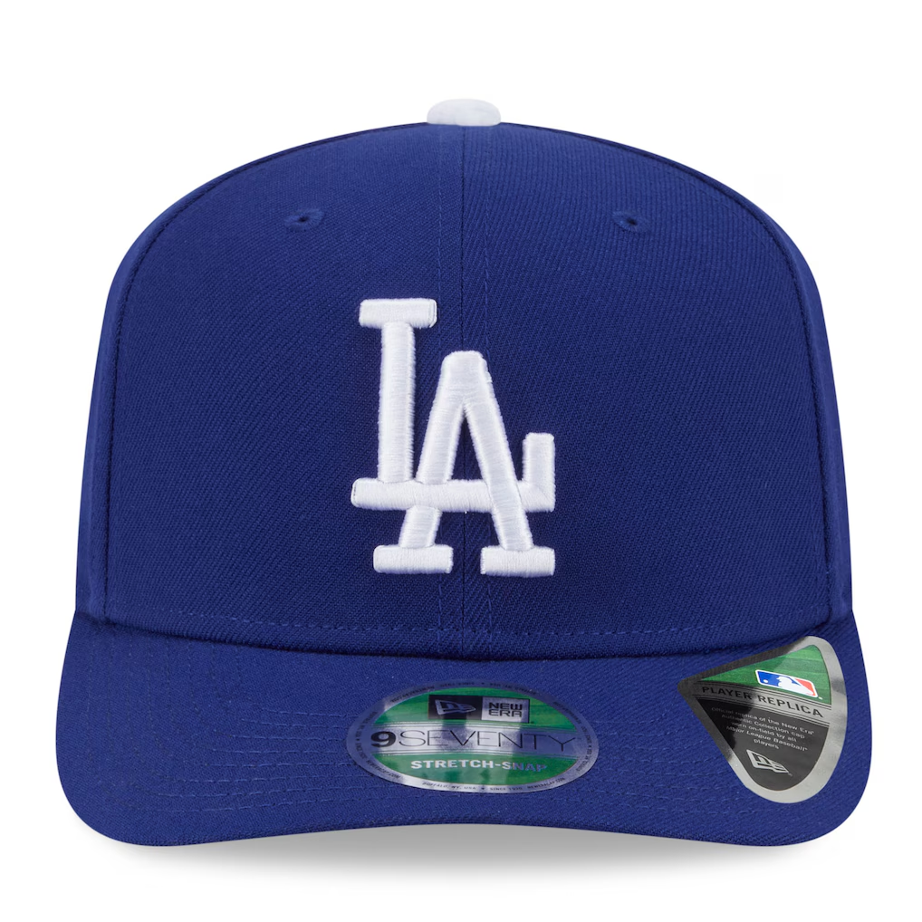 LOS ANGELES DODGERS BACK 2 BACK DIAMOND SIDEPATCH 9SEVENTY STRETCH SNAP ADJUSTABLE HAT - BLUE