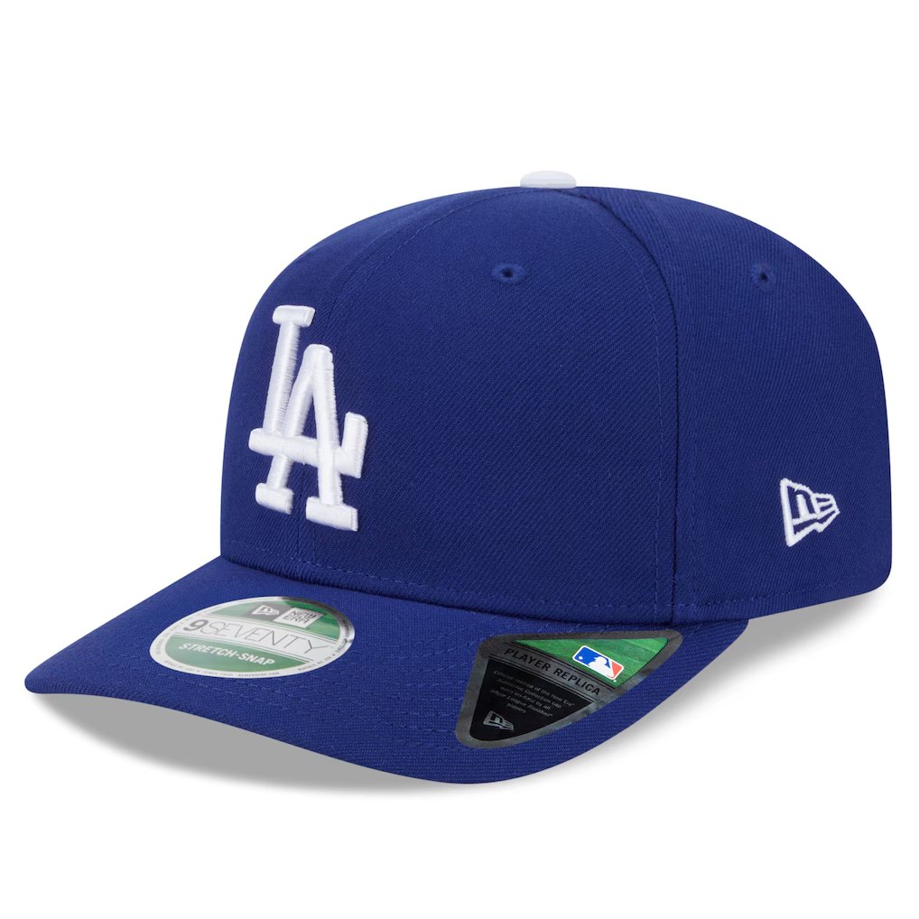 LOS ANGELES DODGERS BACK 2 BACK DIAMOND SIDEPATCH 9SEVENTY STRETCH SNAP ADJUSTABLE HAT - BLUE