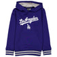 LOS ANGELES DODGERS BOYS STRIPE CUFF PULLOVER HOODED SWEATSHIRT - BLUE