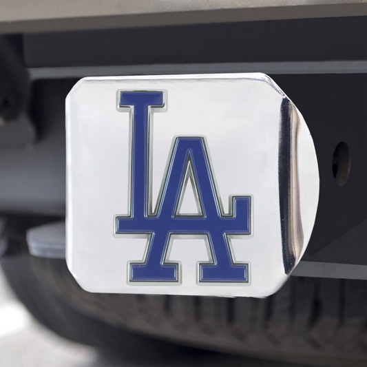 TAPA DE ENGANCHE CON LOGO COLOR CROMADO LOS ANGELES DODGERS