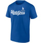 LOS ANGELES DODGERS CLAYTON KERSHAW MEN'S 2025 WORLD SERIES NAME & NUMBER T-SHIRT - BLUE