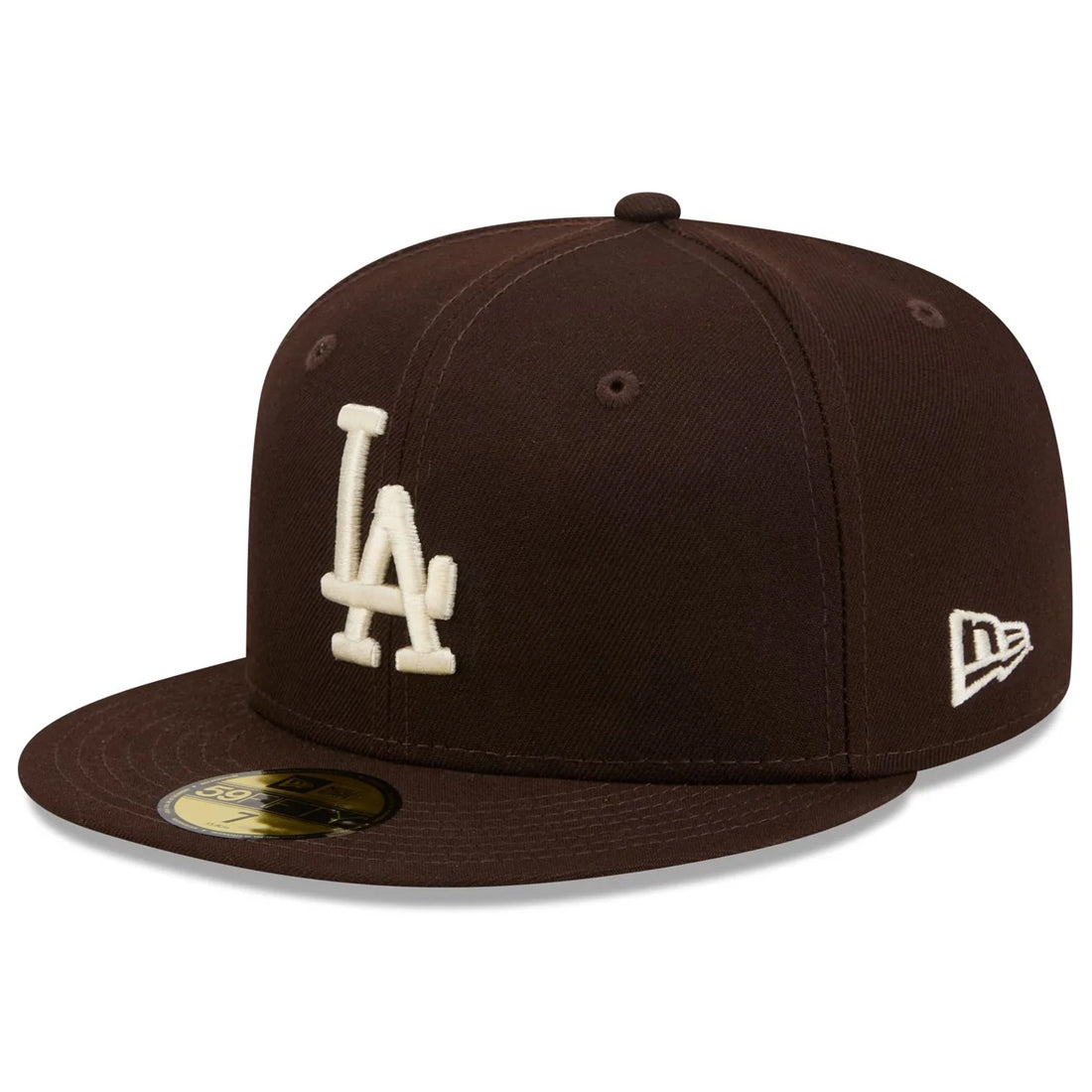 LOS ANGELES DODGERS NEW ERA COLOR BASIC 59FIFTY FITTED HAT - WALNUT