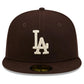 LOS ANGELES DODGERS NEW ERA COLOR BASIC 59FIFTY FITTED HAT - WALNUT