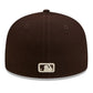 LOS ANGELES DODGERS NEW ERA COLOR BASIC 59FIFTY FITTED HAT - WALNUT