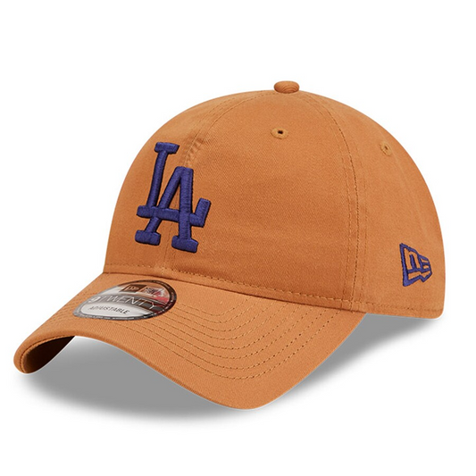 LOS ANGELES DODGERS CORE CLASSIC 9TWENTY ADJUSTABLE HAT - LIGHT BRONZE WITH BLUE LOGO