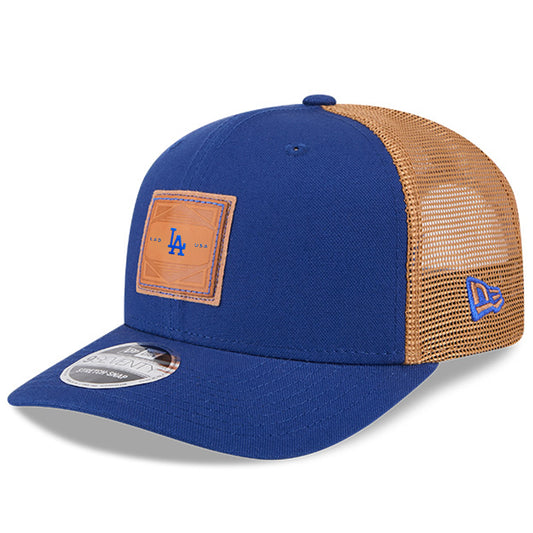 LOS ANGELES DODGERS DEBOSSED LOGO TRUCKER  9SEVENTY SNAPBACK HAT - BLUE