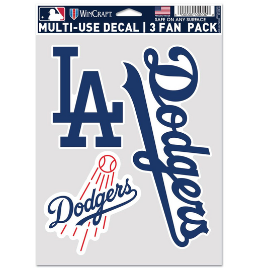 LOS ANGELES DODGERS DECAL MULTI USE 3-PACK SET