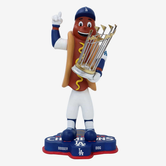LOS ANGELES DODGERS DODGER DOG 2024 WORLD SERIES CHAMPIONS MASCOT BOBBLEHEAD