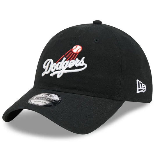 LOS ANGELES DODGERS EVERGREEN BASIC 'SCRIPT' 9TWENTY ADJUSTABLE HAT - BLACK