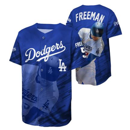 LOS ANGELES DODGERS FREDDIE FREEMAN YOUTH SUBLIMATION REPLICA JERSEY - BLUE