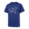 LOS ANGELES DODGERS GIRLS '47 BRAND LOVESTRUCK T-SHIRT - BLUE