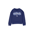 LOS ANGELES DODGERS GIRLS NEWERA FLIP SEQUIN CREWNECK SWEATSHIRT - BLUE