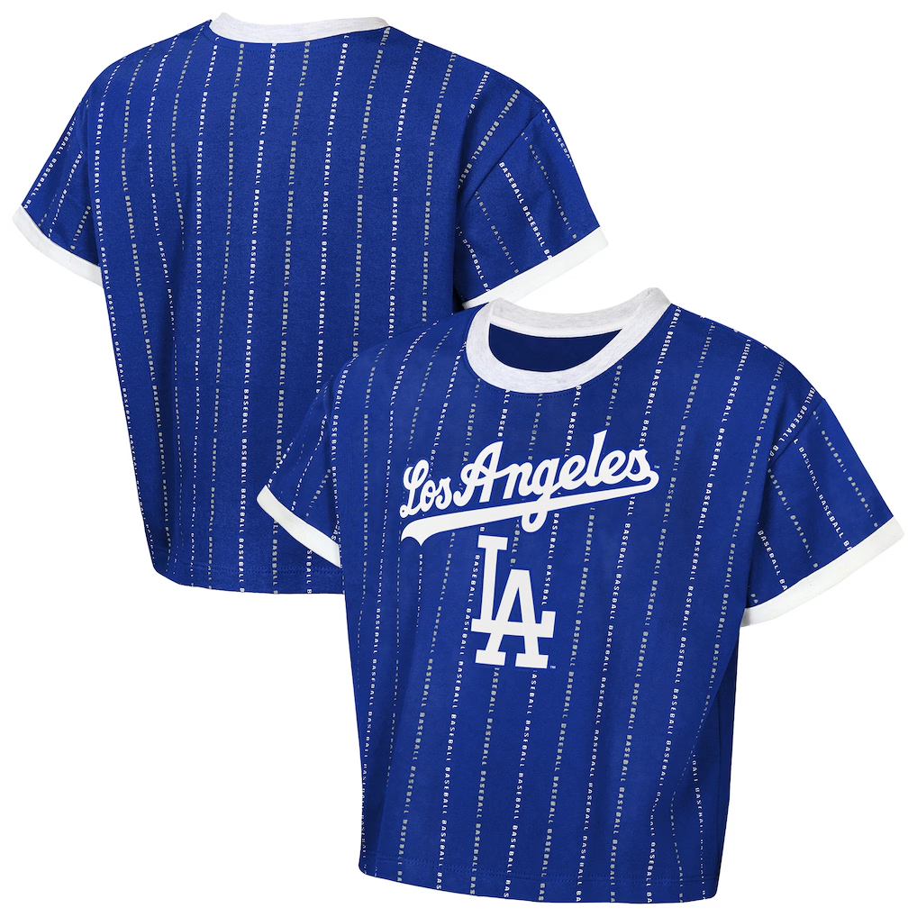 LOS ANGELES DODGERS GIRLS OUTERSTUFF TECH KEEPER T-SHIRT - BLUE