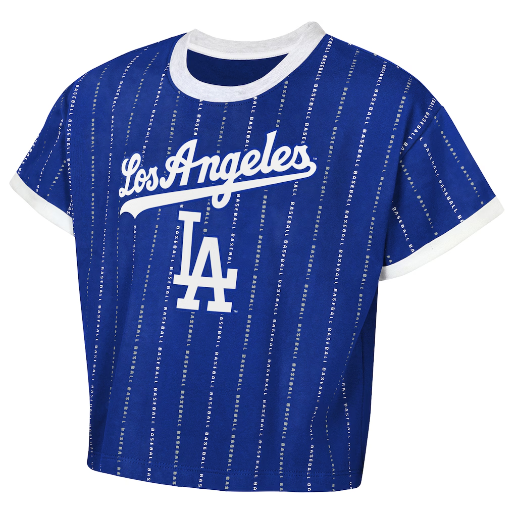 LOS ANGELES DODGERS GIRLS OUTERSTUFF TECH KEEPER T-SHIRT - BLUE