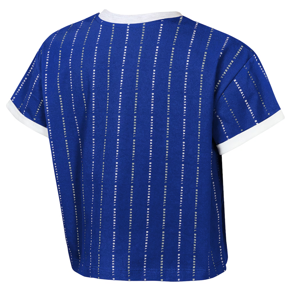 LOS ANGELES DODGERS GIRLS OUTERSTUFF TECH KEEPER T-SHIRT - BLUE