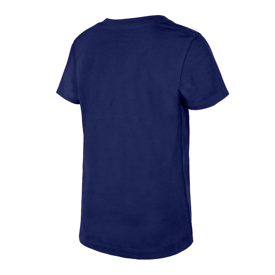 LOS ANGELES DODGERS GIRLS STAR HEART SEQUIN V-NECK T-SHIRT