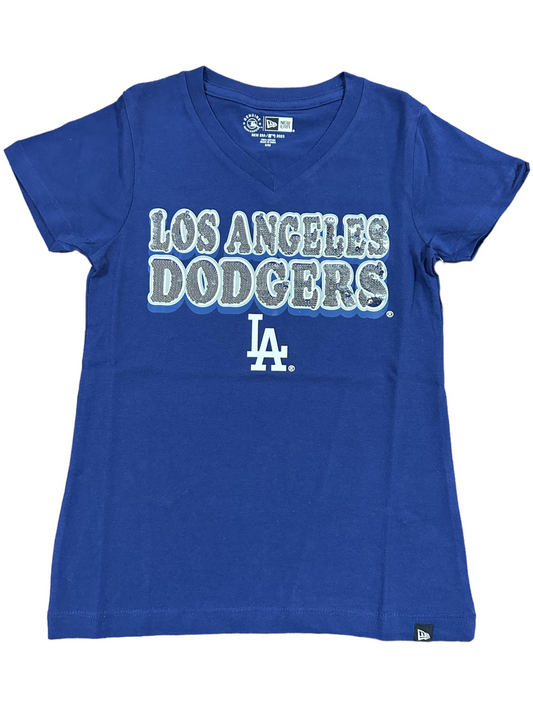 LOS ANGELES DODGERS GIRLS WORDMARK SEQUINS