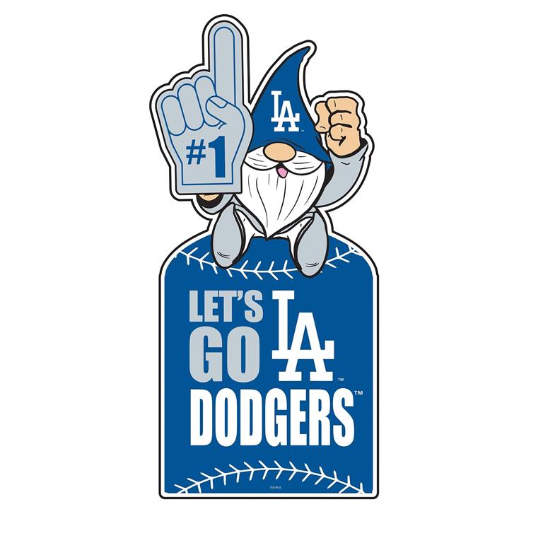 LOS ANGELES DODGERS GNOME METAL 10" x 30" OUTDOOR SIGN