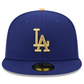 LOS ANGELES DODGERS 2025 MLB GOLD COLLECTION 59FIFTY FITTED HAT - BLUE