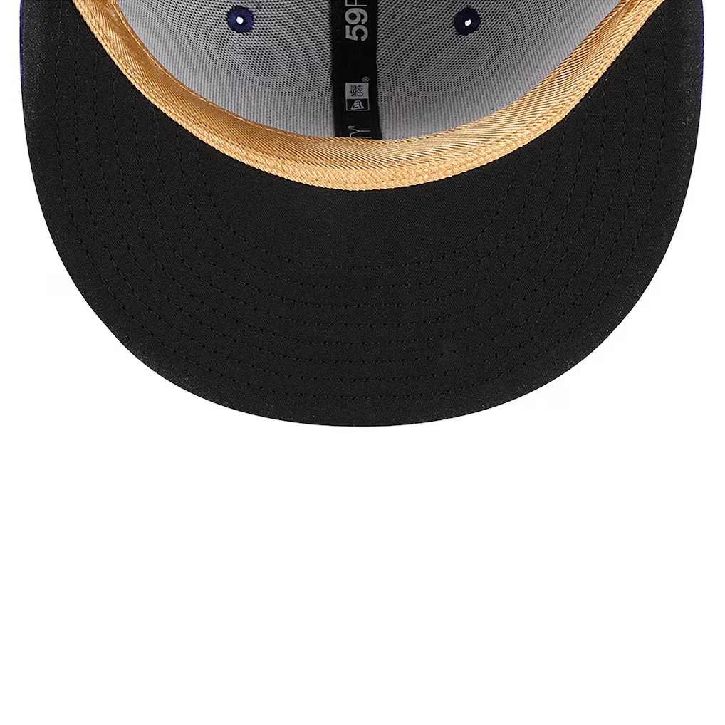 LOS ANGELES DODGERS 2025 MLB GOLD COLLECTION 59FIFTY FITTED HAT - BLUE