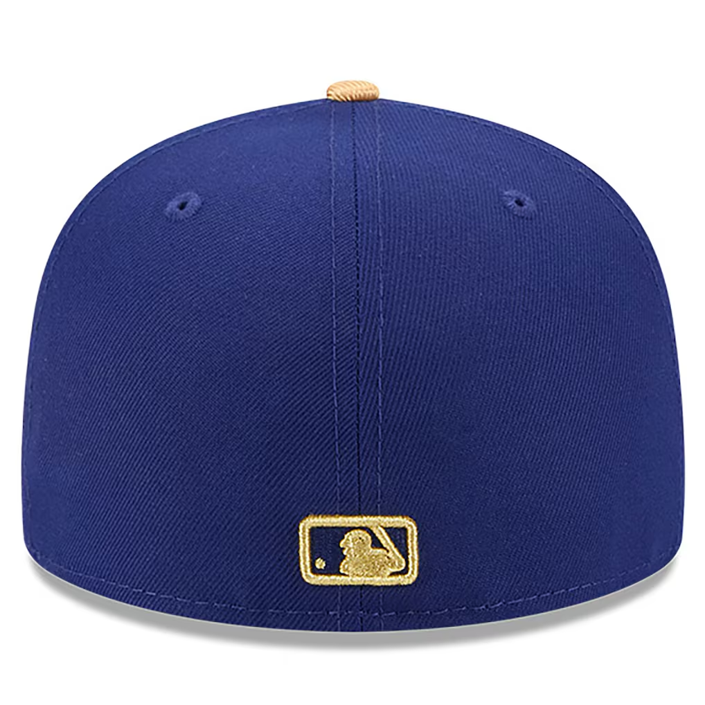 LOS ANGELES DODGERS 2025 MLB GOLD COLLECTION 59FIFTY FITTED HAT - BLUE
