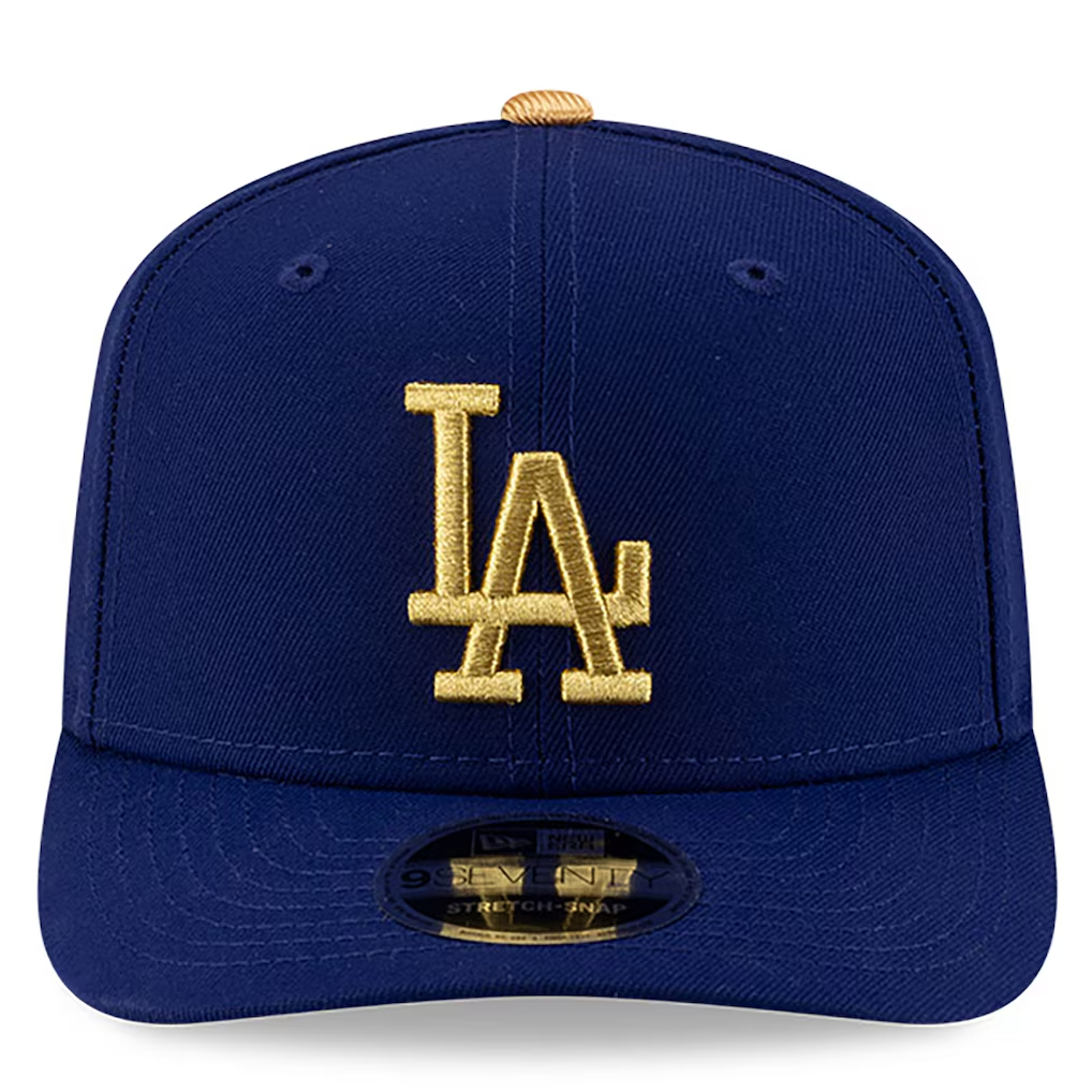 LOS ANGELES DODGERS 2025 MLB GOLD COLLECTION 9SEVENTY STRETCH-SNAPBACK HAT - BLUE