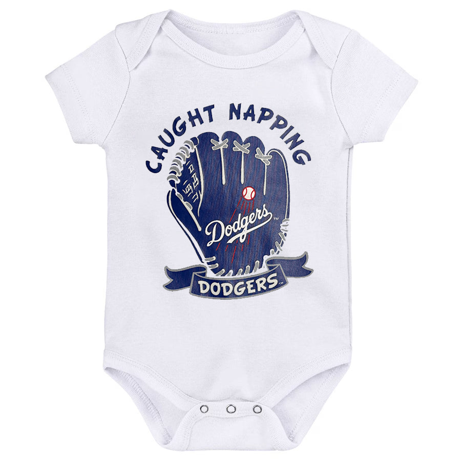 LOS ANGELES DODGERS INFANT 1-2-3 INNING 3-PIECE BODYSUIT SET