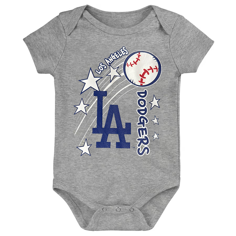 LOS ANGELES DODGERS INFANT 1-2-3 INNING 3-PIECE BODYSUIT SET