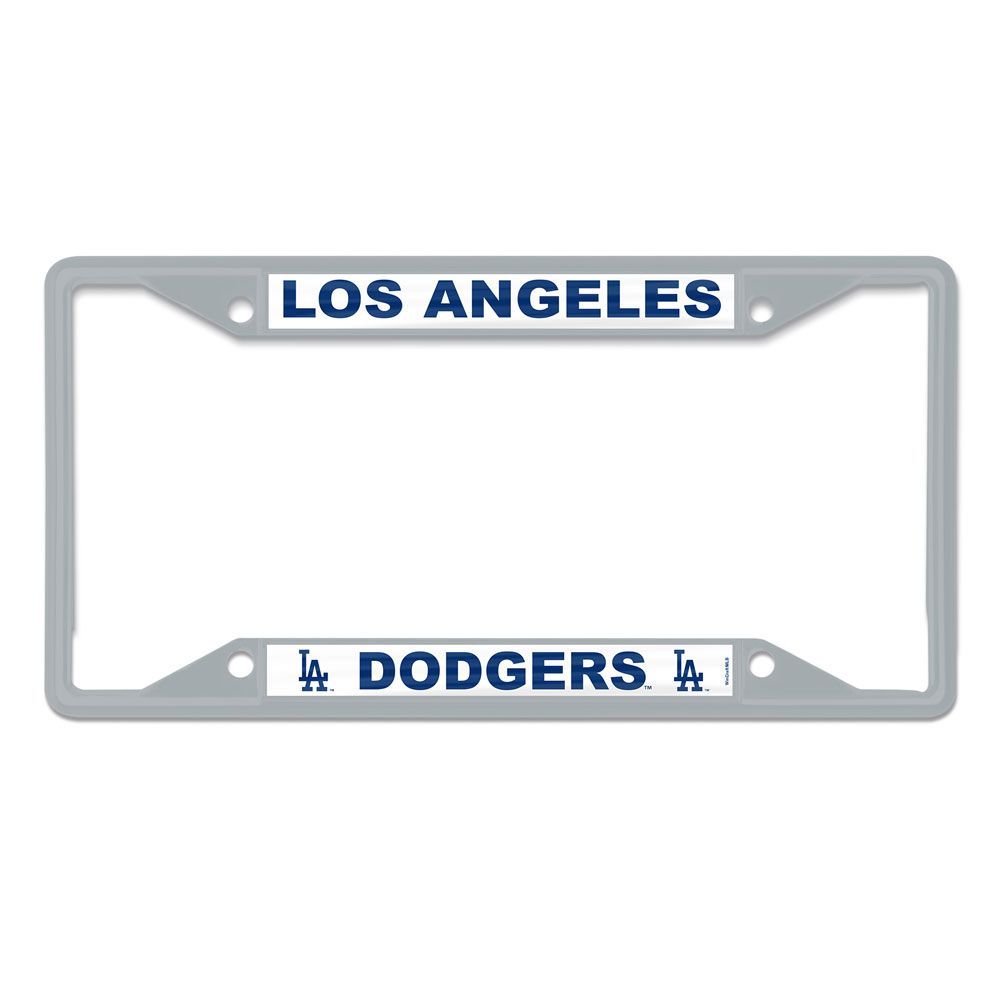 LOS ANGELES DODGERS LASER LICENSE PLATE FRAME - GRAY