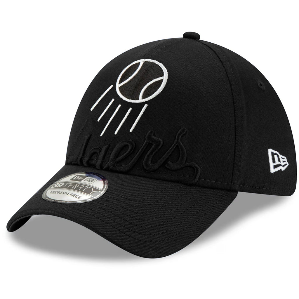 LOS ANGELES DODGERS LOGO ELEMENTS 39THIRTY FLEX FIT HAT - BLACK/WHITE