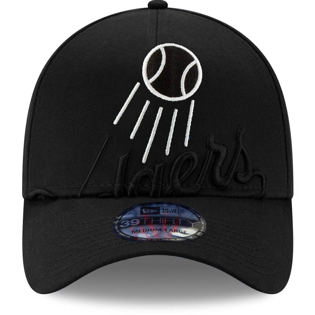 LOS ANGELES DODGERS LOGO ELEMENTS 39THIRTY FLEX FIT HAT - BLACK/WHITE