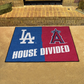 LOS ANGELES DODGERS / LOS ANGELES ANGELS HOUSE DIVIDED 34" X 42.5" MAT