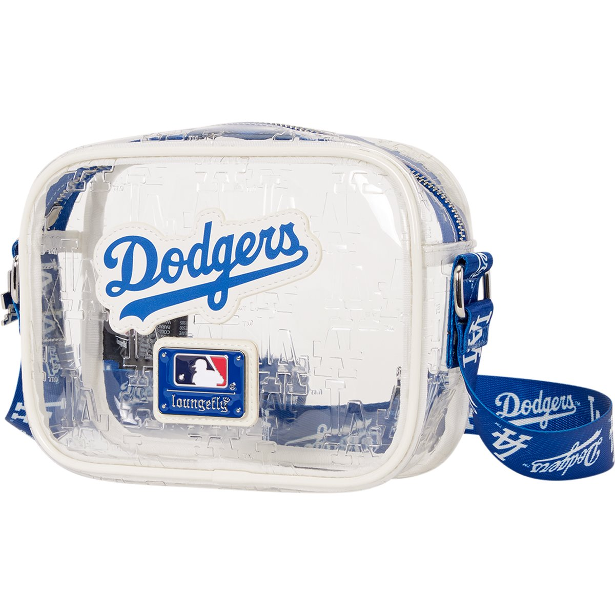 LOS ANGELES DODGERS LOUNGEFLY CLEAR CROSSBODY BAG