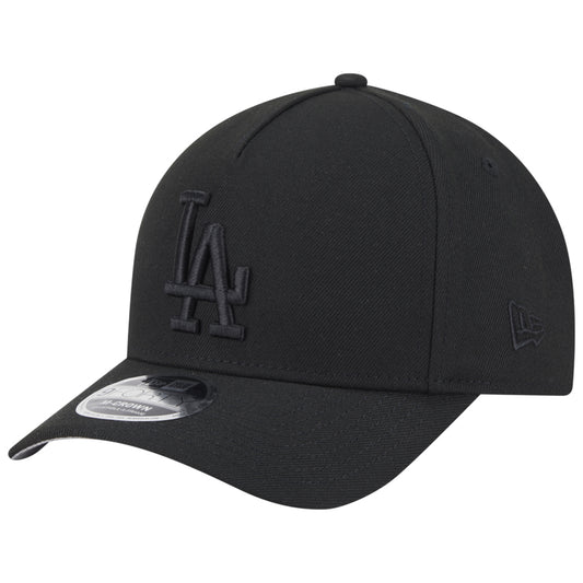 LOS ANGELES DODGERS M-CROWN 9FORTY A-FRAME SNAPBACK HAT - BLACK/BLACK