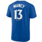 LOS ANGELES DODGERS MAX MUNCY MEN'S 2025 WORLD SERIES NAME & NUMBER T-SHIRT - BLUE