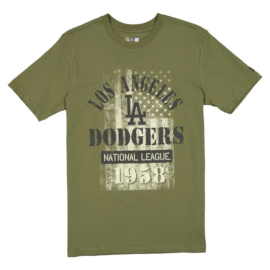 LOS ANGELES DODGERS MEN'S 2025 MLB ARMED FORCES T-SHIRT - OLIVE