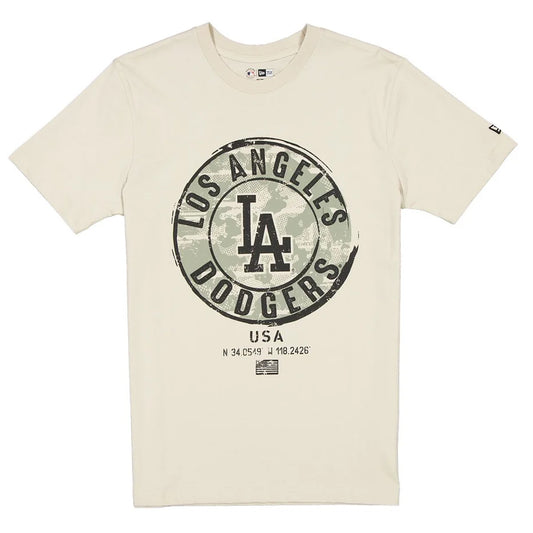 LOS ANGELES DODGERS MEN'S 2025 MLB ARMED FORCES T-SHIRT - STONE