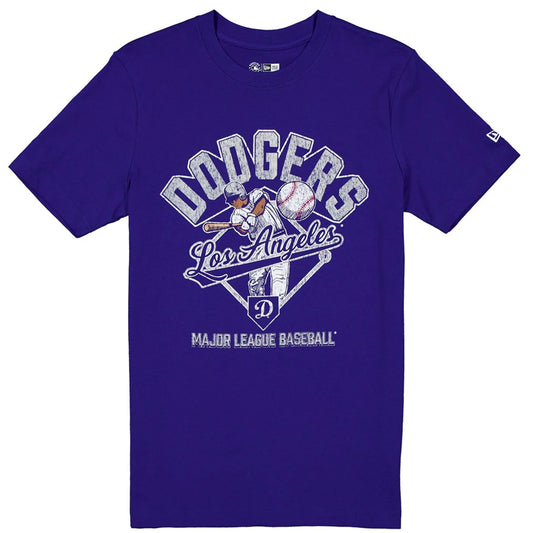 LOS ANGELES DODGERS MEN'S 2025 MLB COOPERSTOWN BATTING PRACTICE T-SHIRT - BLUE