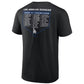 LOS ANGELES DODGERS MEN'S 2025 NATIONAL LEAGUE CHAMPIONS BLOOP SINGLE ROSTER T-SHIRT - BLACK