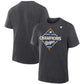 LOS ANGELES DODGERS MEN'S 2025 NATIONAL LEAGUE CHAMPIONS LOCKER ROOM T-SHIRT - GRAY
