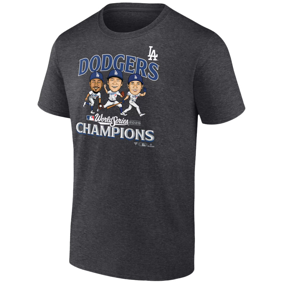 LOS ANGELES DODGERS MEN'S 2025 WORLD SERIES CHAMPIONS APPEAL PLAY T-SHIRT - HEATHER GRAY