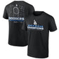 LOS ANGELES DODGERS MEN'S 2025 WORLD SERIES CHAMPIONS SIGNATURE ROSTER T-SHIRT - BLACK