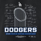 LOS ANGELES DODGERS MEN'S 2025 WORLD SERIES CHAMPIONS SIGNATURE ROSTER T-SHIRT - BLACK