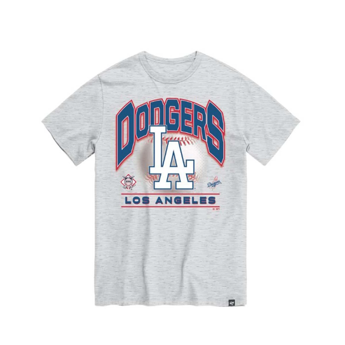 LOS ANGELES DODGERS MEN'S '47 BRAND BUNT FRANKLIN T-SHIRT - GREY