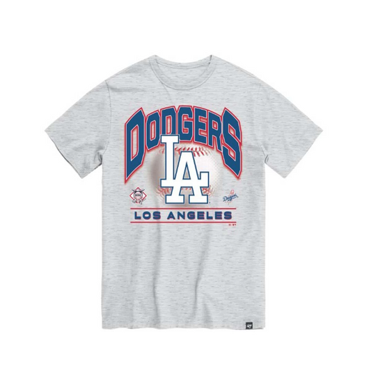 LOS ANGELES DODGERS MEN'S '47 BRAND BUNT FRANKLIN T-SHIRT - GREY
