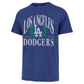 LOS ANGELES DODGERS MEN'S '47 BRAND PITCHOUT FRANKLIN T-SHIRT - BLUE