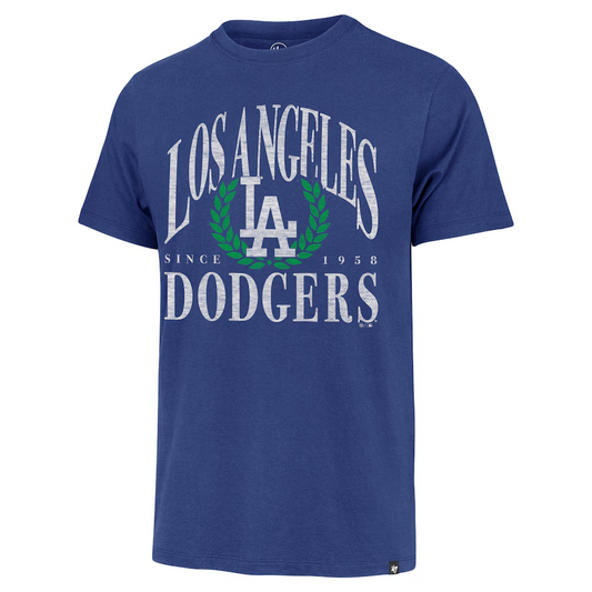 LOS ANGELES DODGERS MEN'S '47 BRAND PITCHOUT FRANKLIN T-SHIRT - BLUE
