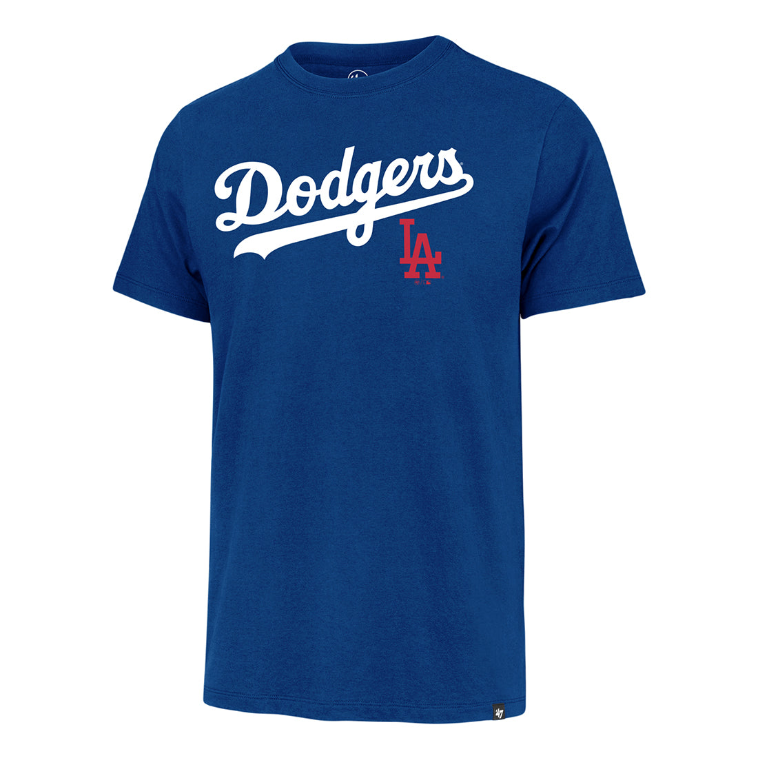 LOS ANGELES DODGERS MEN'S '47 BRAND PREGAME FRANKLIN T-SHIRT - JETTY BLUE